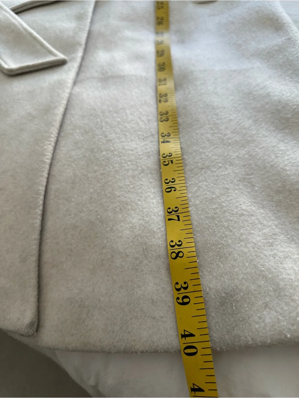 Zara Cream Hooded Wrap Coat with Self-Tie Belt, size medium - Picture 11 of 17